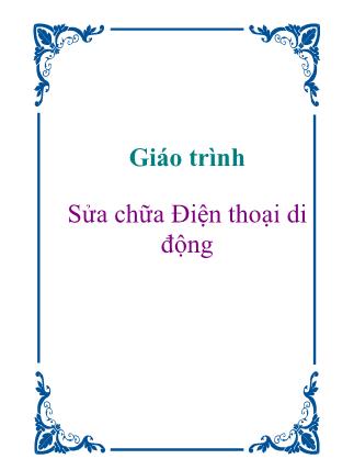 Giáo trình Sửa chữa Điện thoại di động