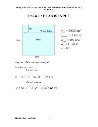 Tài liệu thực hành PLAXIS 8.2 -ThS Bùi Văn Chúng