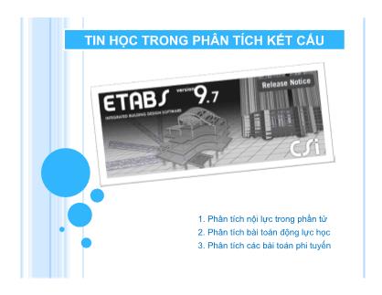 Tin học trong phân tích kết cấu