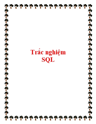 Trắc nghiệm SQL