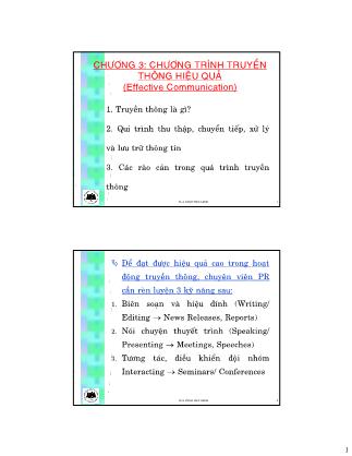 Bài giảng Chương trình truyền thông hiệu quả (Effective Communication)