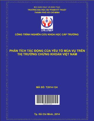 Báo cáo Phân tích tác ðộng của yếu tố mùa vụ trên thị trường chứng khoán Việt Nam (Phần 1)