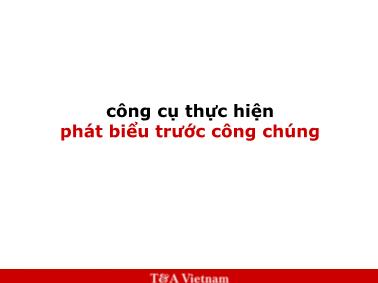 Công cụ thực hiện phát biểu trước công chúng