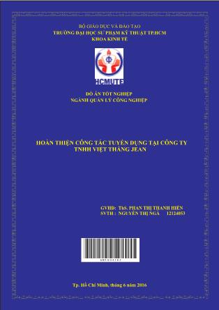 Đồ án Hoàn thiện công tác lập kế hoạch sản xuất Công Ty TNHH Việt Thắng Jean (Phần 1)