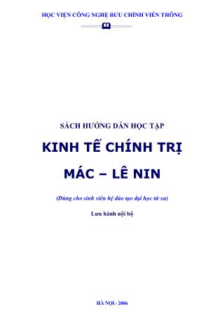 Hướng dẫn học tập Kinh tế chính trị Mác Lê-Nin - Nguyễn Quang Hạnh