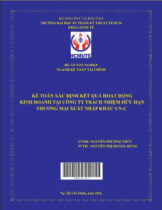 Khóa luận Kế toán xác định kết quả hoạt động kinh doanh tại Công Ty TNHH Thương Mại Xuất Nhập Khẩu V.N.C (Phần 1)