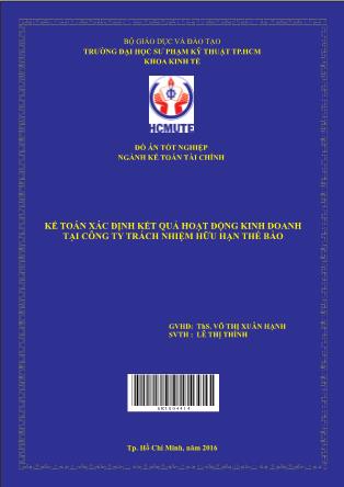 Khóa luận Kế toán xác định kết quả kinh doanh tại công ty TNHH Thế Bảo (Phần 1)