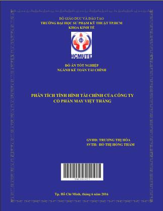 Khóa luận Phân tích Báo cáo tài chính của Công ty Cổ phần May Việt Thắng (Phần 1)