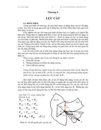 Bài giảng Cơ sở cắt gọt kim loại - Chương 4: Lực cắt