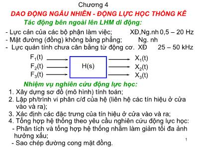 Bài giảng Động lực học máy - Chương 4: Dao động ngẫu nhiên-Động lực học thống kê