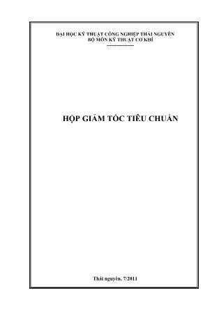 Bài giảng Hộp giảm tốc tiêu chuẩn - Vũ Ngọc Pi