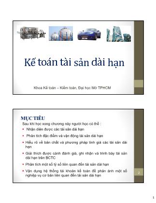 Bài giảng Kế toán tài chính - Chương 4: Kế toán tài sản dài hạn - Ngô Hoàng Điệp