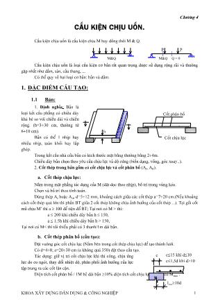 Bài giảng Kết cấu bê tông cốt thép - Chương 4: Cấu kiện chịu uốn