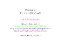 Bài giảng Kinh tế lượng - Chương 5: Tương tự quan - Th.S Nguyễn Phương