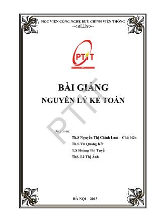 Bài giảng Nguyên lý kế toán - Th.S Nguyễn Thị Chinh Lam