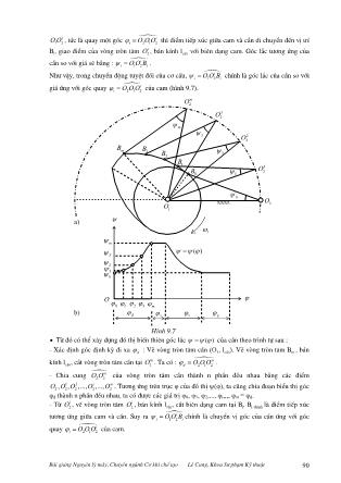 Bài giảng Nguyên lý máy - Lê Cung (Phần 6)