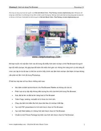 Bài giảng Photoshop CS - Chương 2: Cách sử dụng File Browser