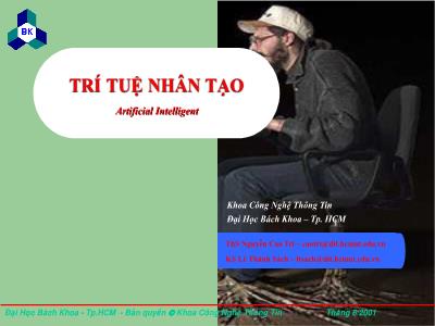 Bài giảng Trí tuệ nhân tạo - ThS Nguyễn Khoa Trí