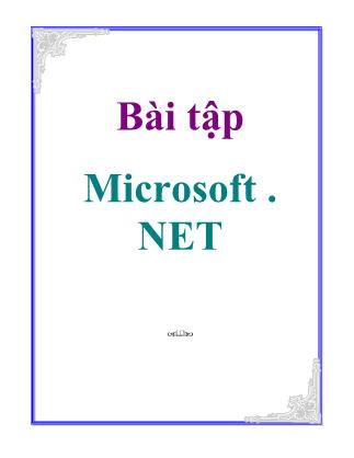 Bài tập Microsoft . NET