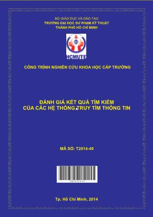 Báo cáo Ðánh giá kết quả tìm kiếm của các hệ thống truy tìm thông tin (Phần 1)