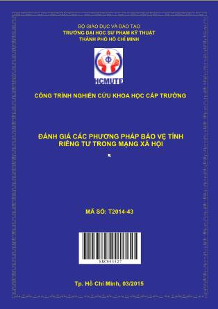 Báo cáo Đánh giá các phương pháp bảo vệ tính riêng tư trong mạng xã hội (Phần 1)