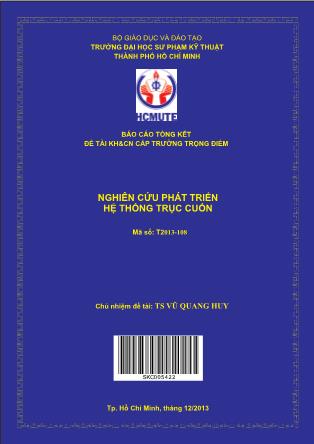 Báo cáo Nghiên cứu phát triển hệ thống trục cuốn (Phần 1)