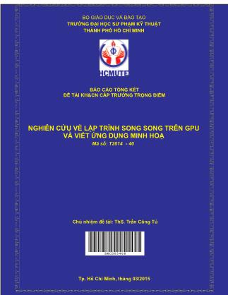 Báo cáo Nghiên cứu về lập trình song song trên GPU và viết ứng dụng minh hoạ (Phần 1)