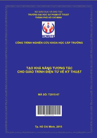 Báo cáo Tạo khả năng tương tác cho giáo trình ðiện tử vẽ kỹ thuật  (Phần 1)