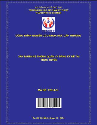 Báo cáo Xây dựng hệ thống quản lý đăng ký đề tài trực tuyến (Phần 1)