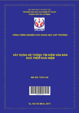 Báo cáo Xây dựng hệ thống tìm kiếm văn bản dựa trên khái niệm (Phần 1)