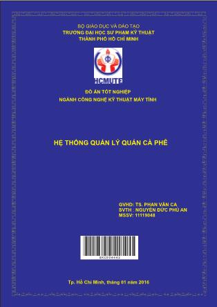 Đồ án Hệ thống quản lý quán cà phê (Phần 1)