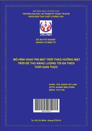 Đồ án Mô hình xoay pin mặt trời theo hướng mặt trời để thu năng lượng tối đa theo thời gian thực (Phần 1)