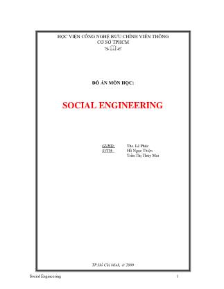 Đồ án môn học: Social engineering