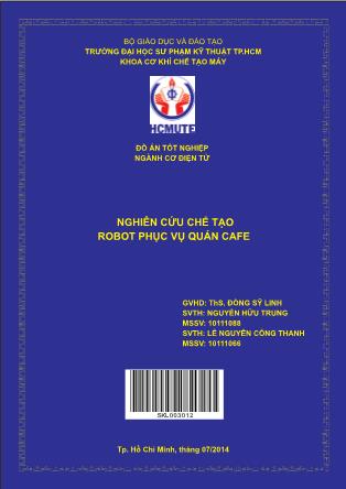 Đồ án Nghiên cứu chế tạo robot phục vụ quán cafe (Phần 1)