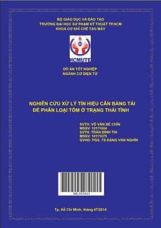 Đồ án Nghiên cứu xử lý tín hiệu cân bằng tải để phân loại tôm ở trạng thái tĩnh (Phần 1)