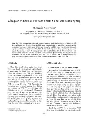 Gắn quản trị nhân sự với trách nhiệm xã hội của doanh nghiệp