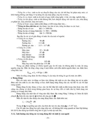 Giáo trình An toàn lao động trong cơ khí - Th.S Nguyễn Thanh Việt (Phần 4)