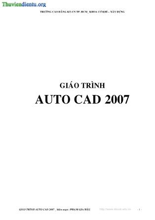 Giáo trình Auto Cad 2007