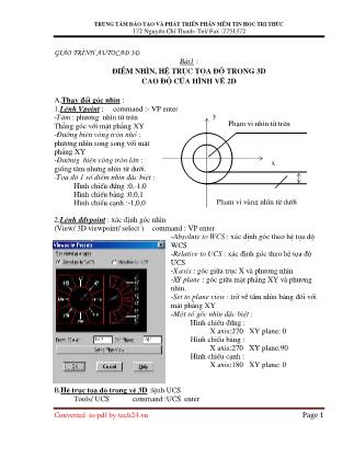 Giáo trình Autocad 3D