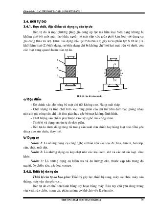 Giáo trình Các phương pháp gia công biến dạng - Chương 3: Các phương pháp gia công biến dạng (Phần 2)