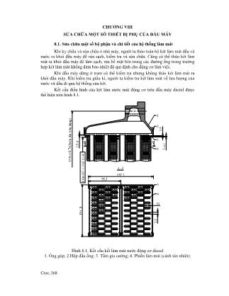 Giáo trình Công nghệ sửa chữa đầu máy diezel - Chương VIII: Sửa chữa một số thiết bị phụ của đầu máy
