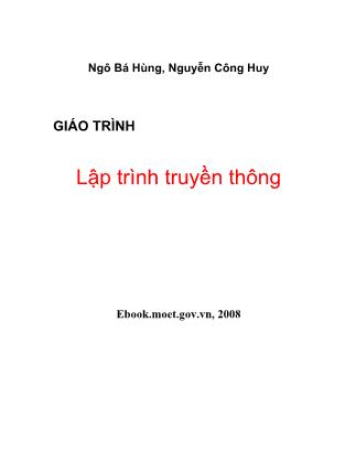 Giáo trình Lập trình truyền thông (Phần 1)