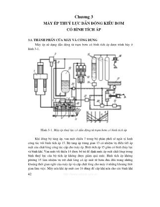 Giáo trình Máy ép thủy lực - Chương 3: Máy ép thuỷ lực dẫn động kiểu bơm có bình tích áp