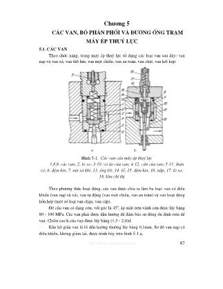 Giáo trình Máy ép thủy lực - Chương 5: Các van, bộ phân phối và đường ống trạm máy ép thuỷ lực