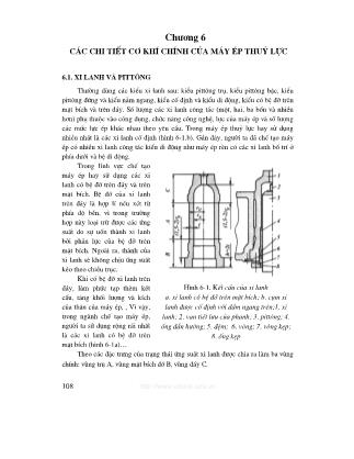 Giáo trình Máy ép thủy lực - Chương 6: Các chi tiết cơ khí chính của máy ép thuỷ lực