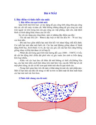 Giáo trình Nguyên lý cắt - Học trình III: Phay-Chuốt-Cắt răng-Mài - Bài 4: Mài