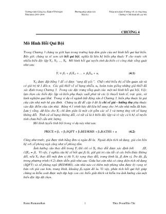 Giáo trình Nhập môn kinh tế lượng với các ứng dụng - Chương 4: Mô hình hồi qui bội
