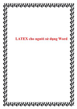 LATEX cho người sử dụng Word