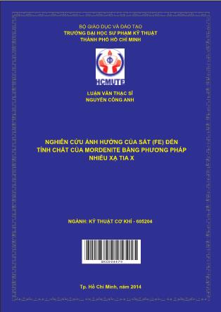 Luận văn Nghiên cứu ảnh hưởng của sắt (Fe) đến tính chất của mordenite bằng phương pháp nhiễu xạ tia X (Phần 1)