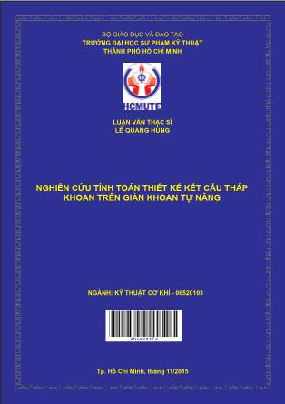 Luận văn Nghiên cứu tính toán thiết kế kết cấu tháp khoan trên giàn khoan tự nâng (Phần 1)